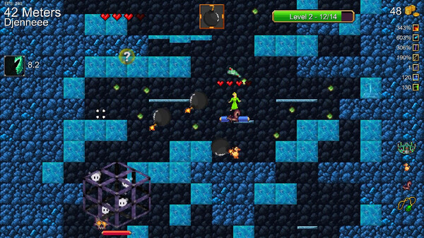Игра Downcave, скриншот