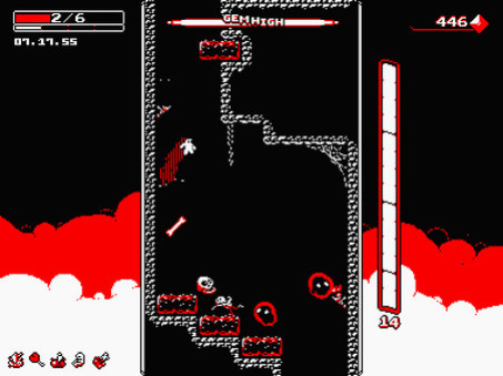 Игра Downwell, скриншот
