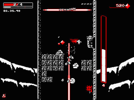 Игра Downwell, скриншот