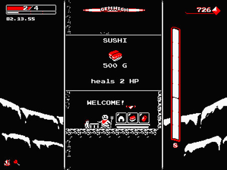 Игра Downwell, скриншот