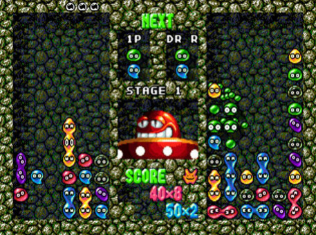 Игра Dr. Robotnik’s Mean Bean Machine, скриншот