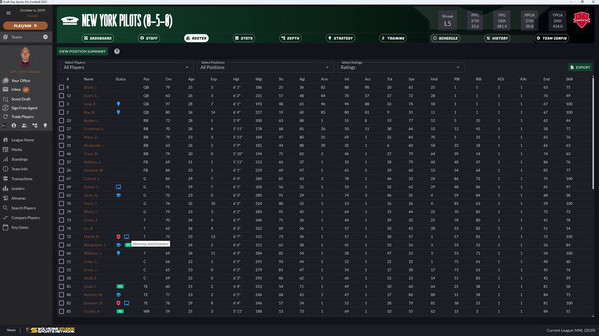 Игра Draft Day Sports: Pro Football 2025, скриншот