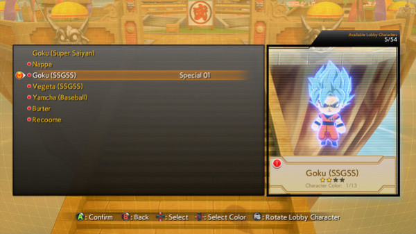 Игра DRAGON BALL FighterZ - SSGSS Lobby Avatars, скриншот