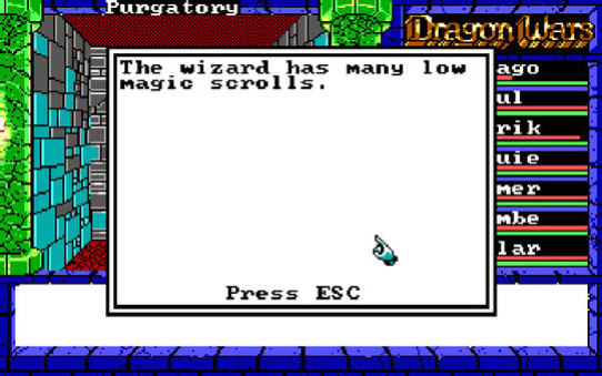 Игра Dragon Wars, скриншот