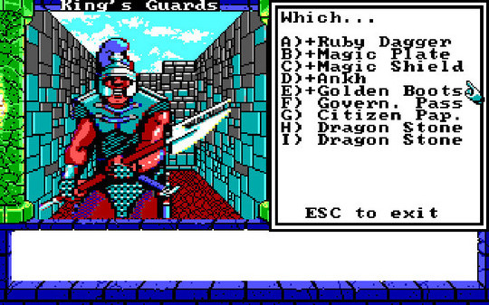 Игра Dragon Wars, скриншот