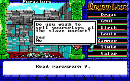 Игра Dragon Wars, скриншот