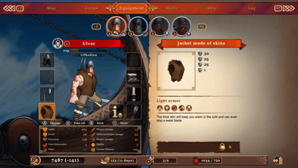 Игра Drakkar Crew, скриншот