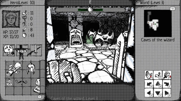 Игра Drawngeon: Dungeons of Ink and Paper, скриншот