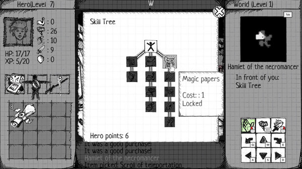 Игра Drawngeon: Dungeons of Ink and Paper, скриншот