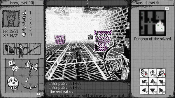 Игра Drawngeon: Dungeons of Ink and Paper, скриншот