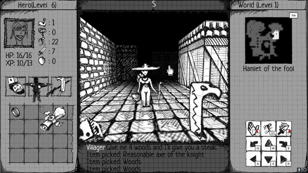 Игра Drawngeon: Dungeons of Ink and Paper, скриншот