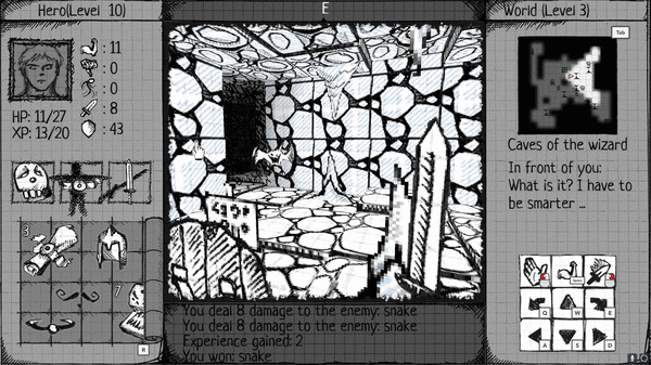 Игра Drawngeon: Dungeons of Ink and Paper, скриншот