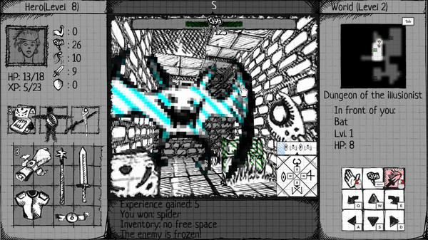 Игра Drawngeon: Dungeons of Ink and Paper, скриншот