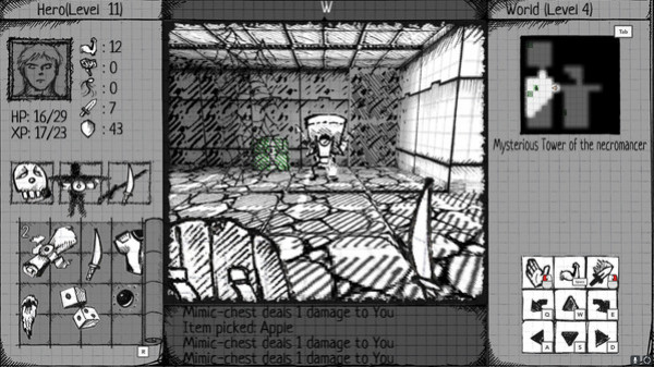 Игра Drawngeon: Dungeons of Ink and Paper, скриншот