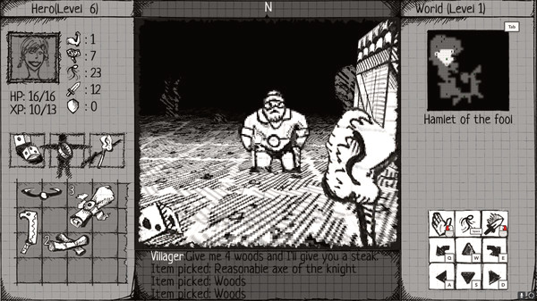 Игра Drawngeon: Dungeons of Ink and Paper, скриншот