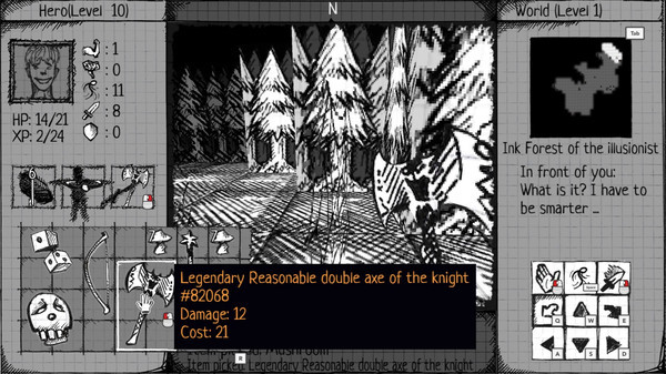 Игра Drawngeon: Dungeons of Ink and Paper, скриншот