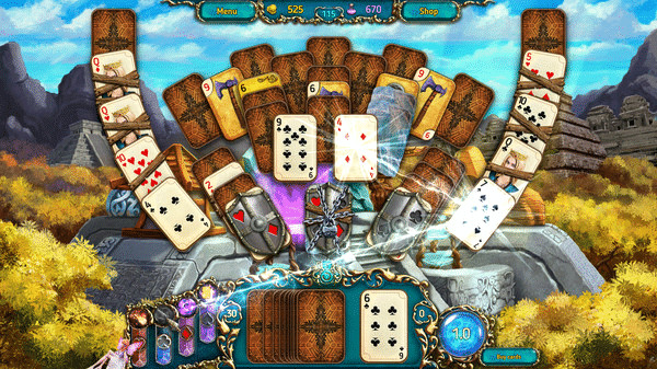 Игра Dreamland Solitaire: Dragon's Fury, скриншот