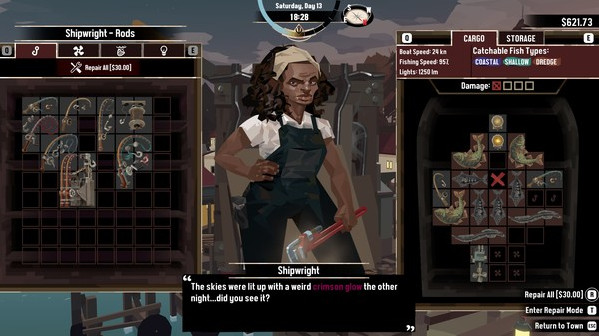 Игра DREDGE, скриншот