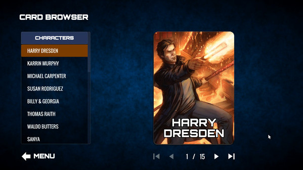 Игра Dresden Files Cooperative Card Game, скриншот