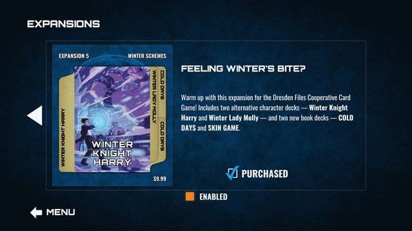 Игра Dresden Files Cooperative Card Game - Winter Schemes, скриншот