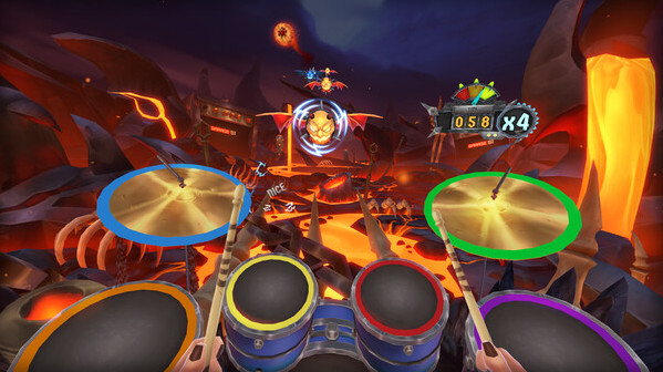 Игра Drums Rock: HammerFall - 'Hearts On Fire', скриншот