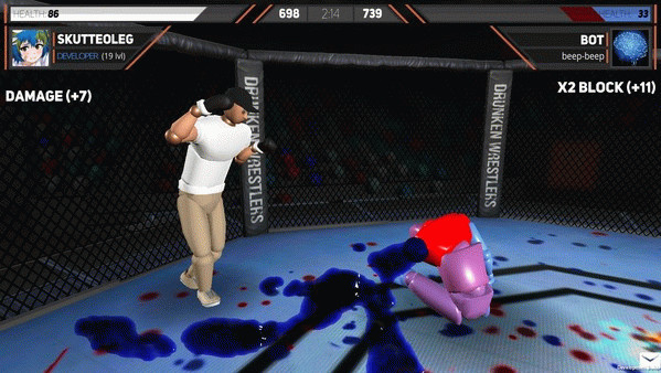Игра Drunken Wrestlers 2, скриншот