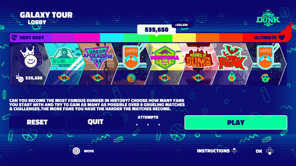 Игра Dunk Dunk, скриншот