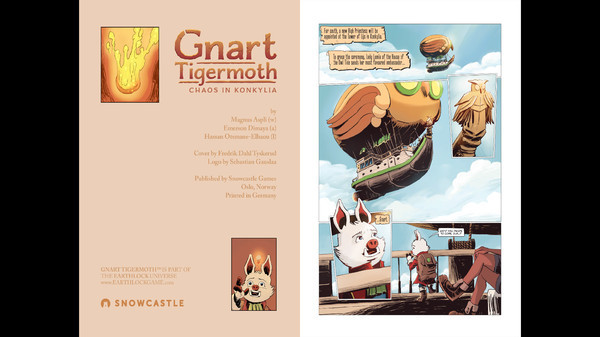 Игра EARTHLOCK Comic Book #3: Gnart Tigermoth: Chaos in Konkylia, скриншот