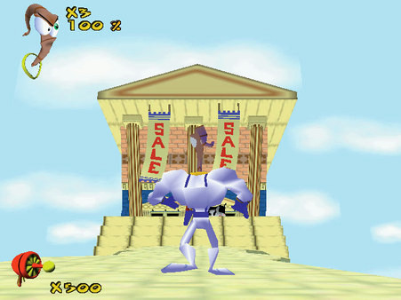 Игра Earthworm Jim 3D, скриншот