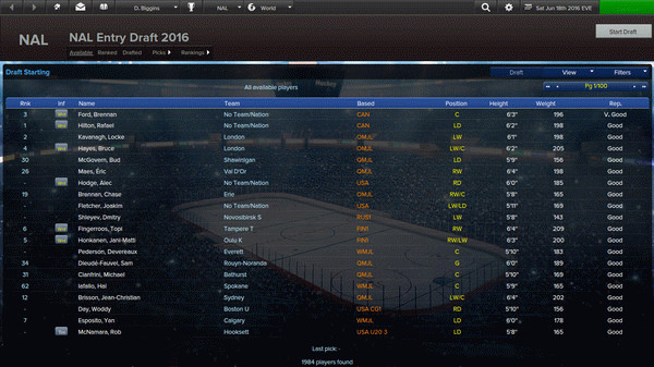 Игра Eastside Hockey Manager, скриншот