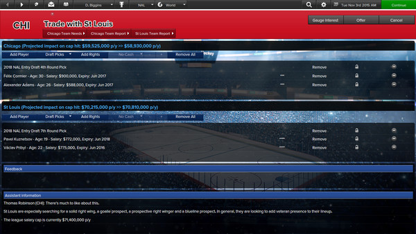 Игра Eastside Hockey Manager, скриншот