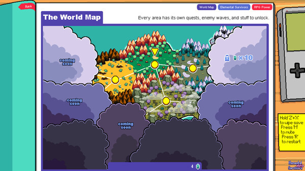 Игра Elemental Survivors, скриншот