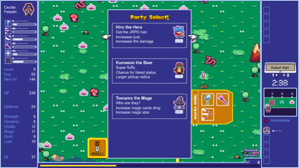 Игра Elemental Survivors, скриншот