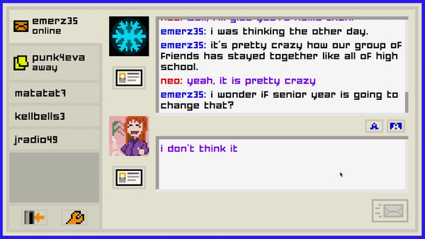 Игра Emily is Away Too, скриншот