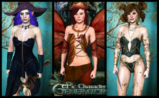 Игра ePic Character Generator - Season #2: Female Fae, скриншот