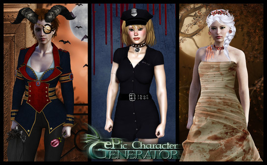 Игра ePic Character Generator - Season #2: Female Halloween, скриншот