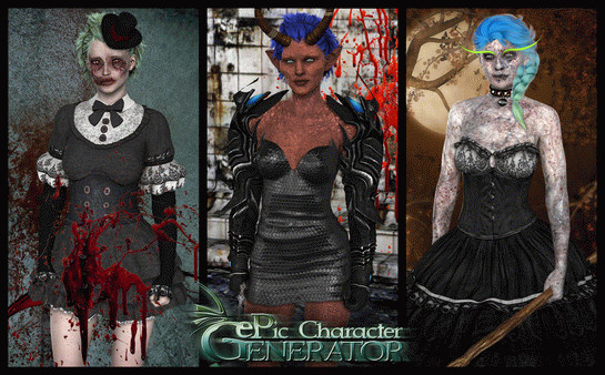 Игра ePic Character Generator - Season #2: Female Halloween, скриншот