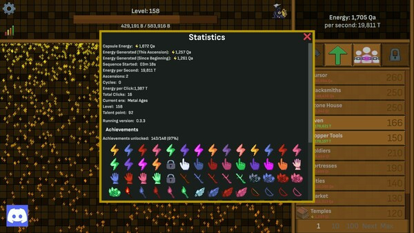Игра EraClicker, скриншот