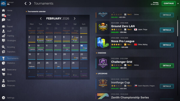 Игра Esports Manager 2026, скриншот