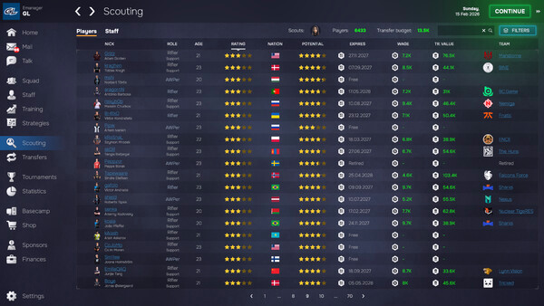 Игра Esports Manager 2026, скриншот