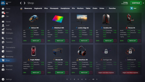 Игра Esports Manager 2026, скриншот