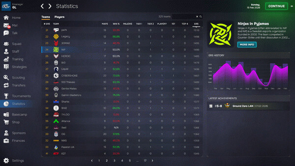 Игра Esports Manager 2026, скриншот