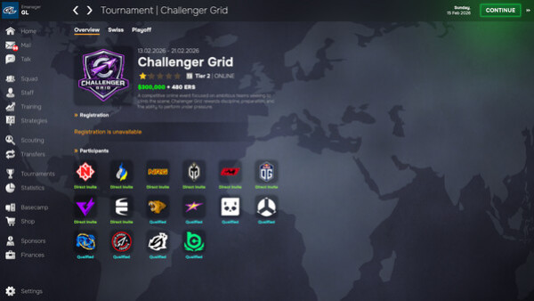 Игра Esports Manager 2026, скриншот