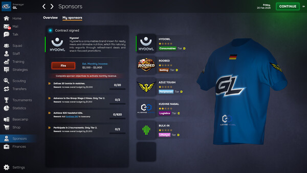 Игра Esports Manager 2026, скриншот