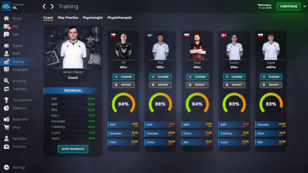 Игра Esports Manager 2026, скриншот