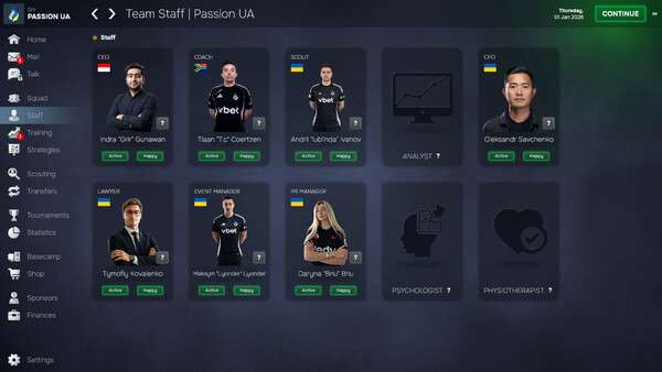 Игра Esports Manager 2026, скриншот