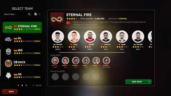 Игра Esports Manager 2026, скриншот