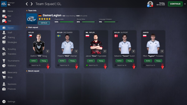 Игра Esports Manager 2026, скриншот