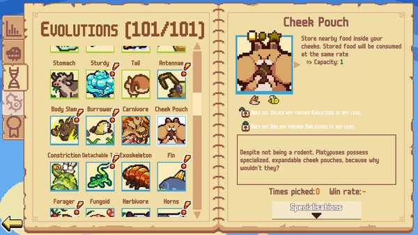 Игра Everything is Crab: The Animal Evolution Roguelite, скриншот