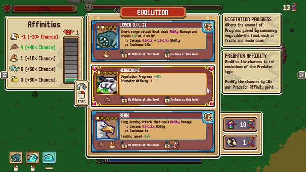 Игра Everything is Crab: The Animal Evolution Roguelite, скриншот